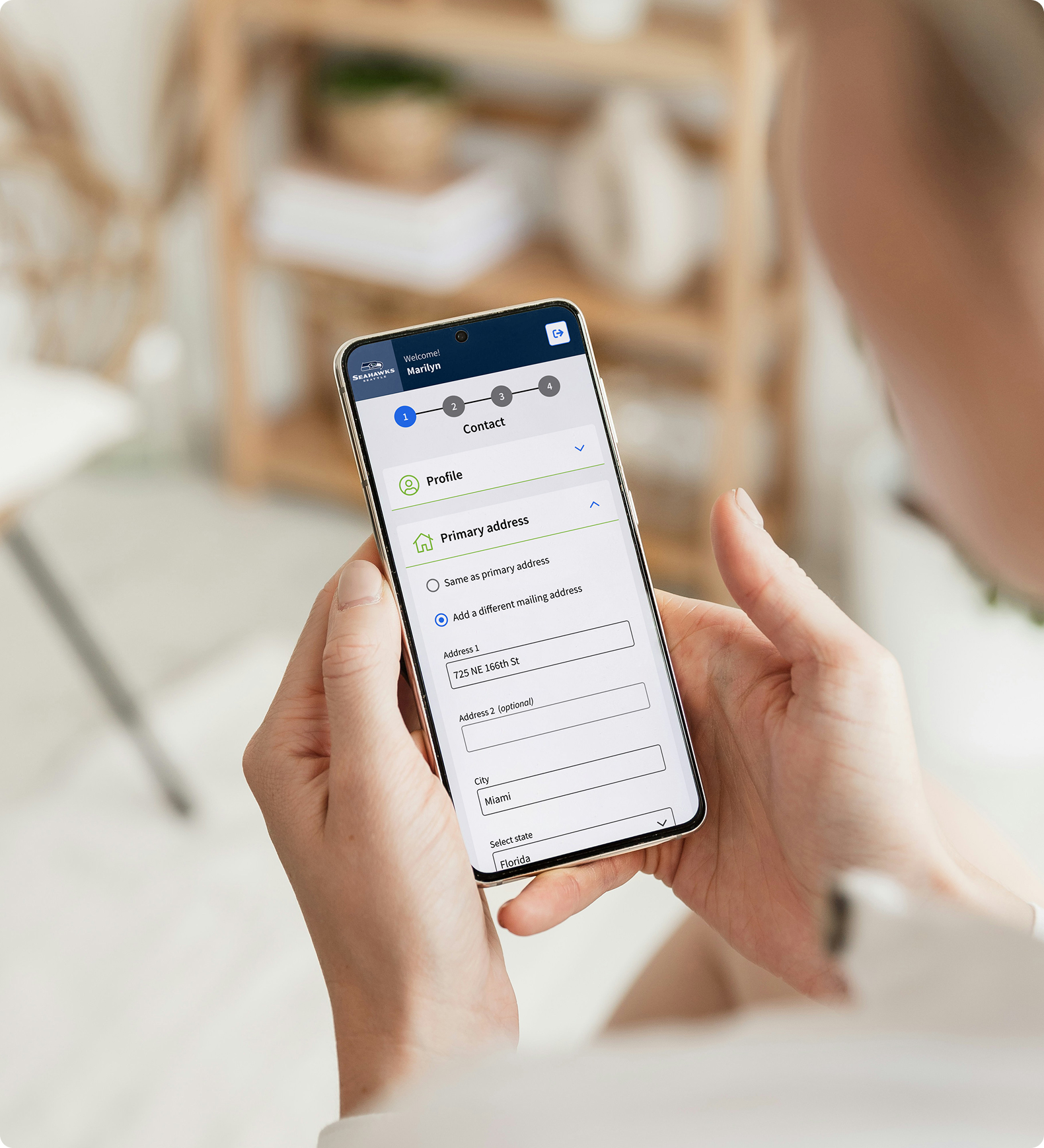 Mobile-first onboarding screens